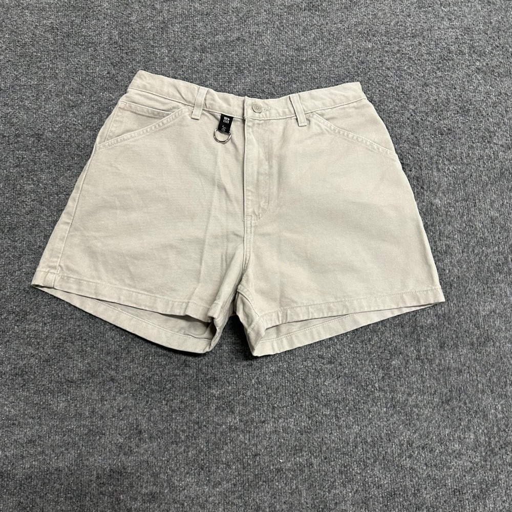 Lee Shorts Womens Size 12 Beige Cotton Twill Carpenter Utility Workwear GM661SG